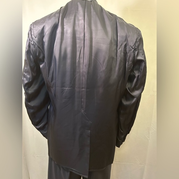 Givers & Hawkes No 1 Savile Row Navy Blue Pinstriped Wool 2pc Suit Sz 44L - Picture 4 of 16